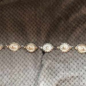 Silver Western belt